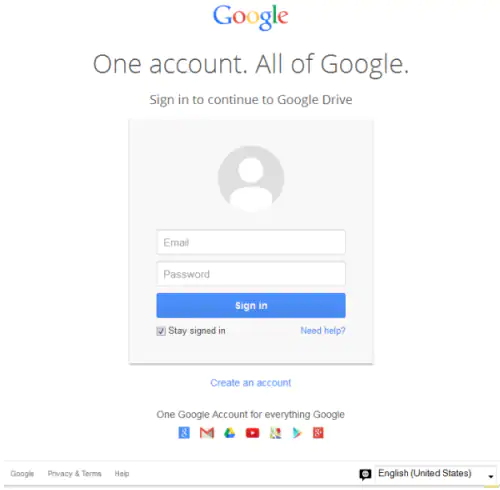 Google's phishing scam site